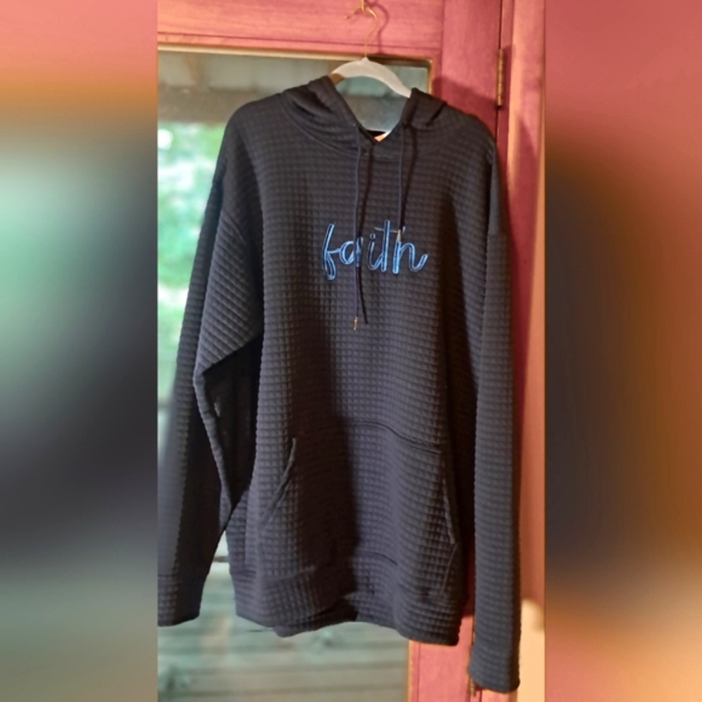NWT Dark Blue FAITH Hoodie